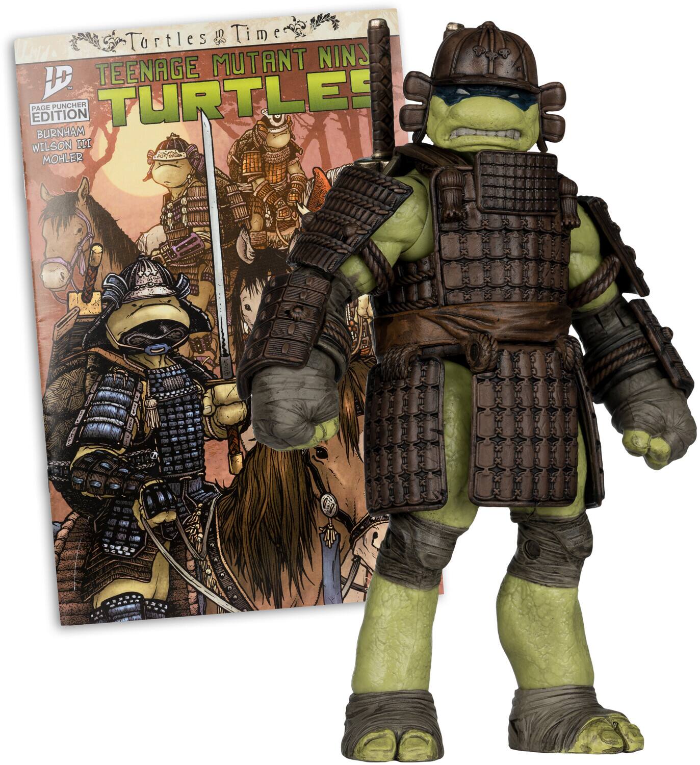Teenage Mutant Ninja Turtles - Page Punchers - Leonardo 5" Action Figure with Turtles in Time Comic - COLLECTIBLES