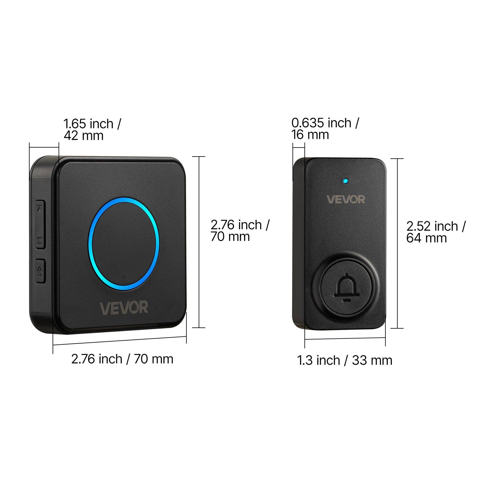 1.65 inch / 42 mm  
0.635 inch / 16 mm  
2.76 inch / 70 mm  
2.52 inch / 64 mm  
1.3 inch / 33 mm