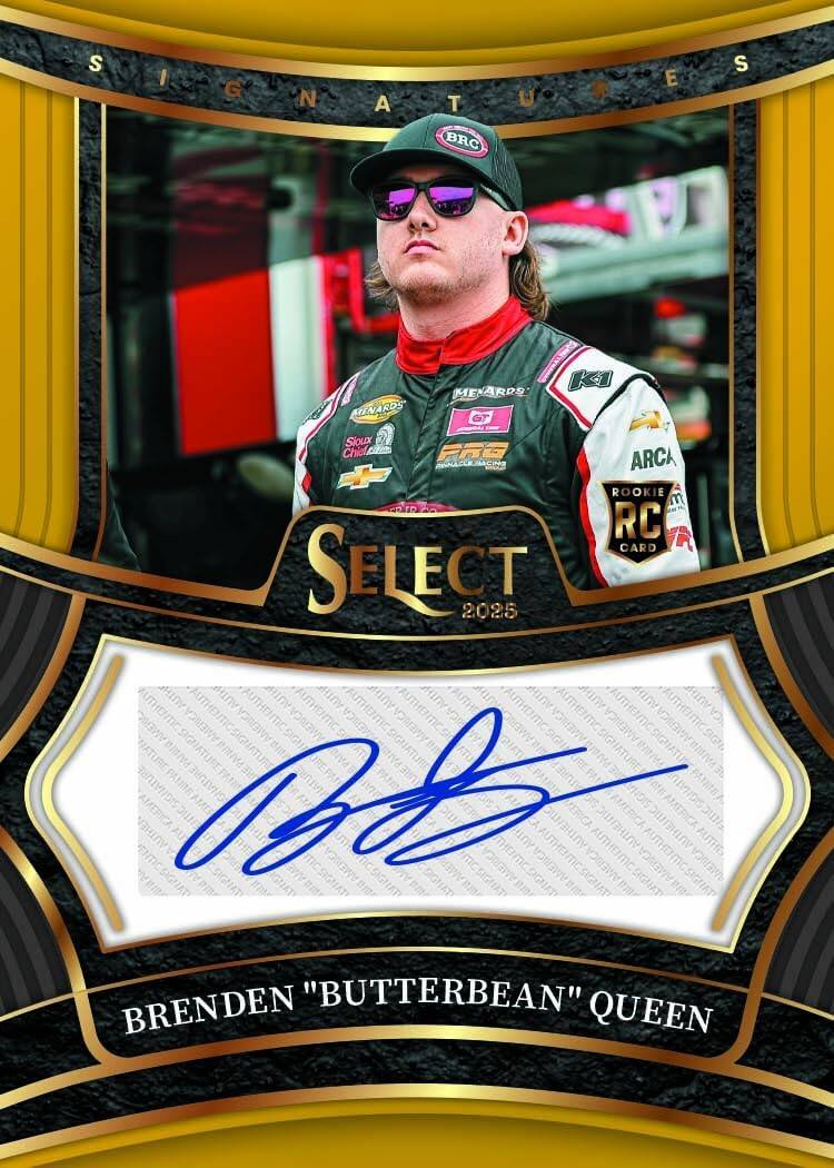 SIGNED AUTOGRAPH
SUBLIMATED
BRC
RENARDS'
MENARDS
KI
Sioux Chief PRG RIP SELECT 2025
ARCA ROOKIE RC CARD
BRENDEN "BUTTERBEAN" QUEEN