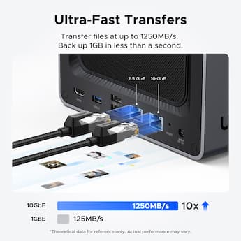 UGREEN NASync DXP4800 Plus, 144TB 4 Bay NAS with AI Photo Album UGREEN NASync DXP4800 Plus, 144TB 4 Bay NAS with AI Photo Album