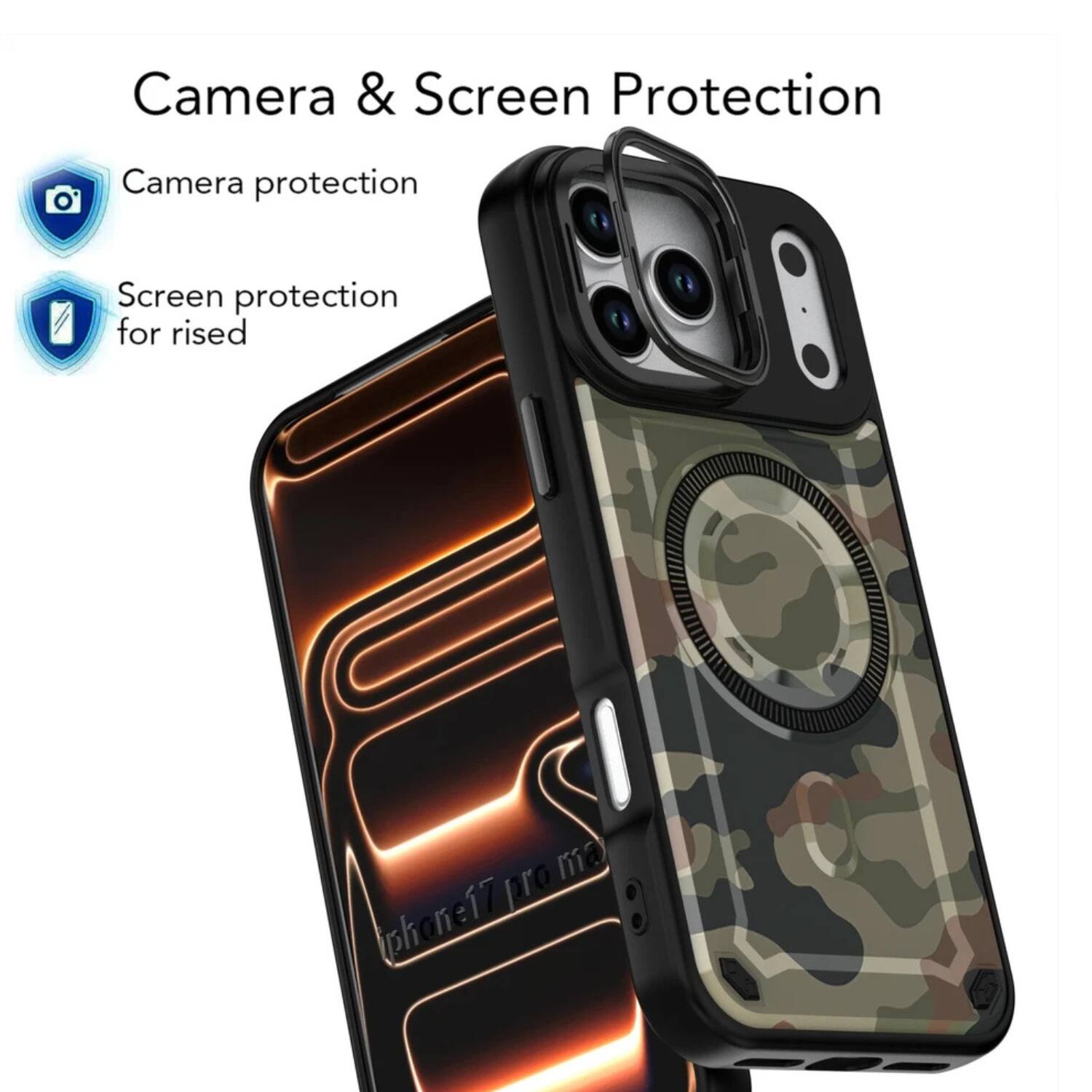 Camera & Screen Protection

- Camera protection
- Screen protection for raised

iPhone 17 pro