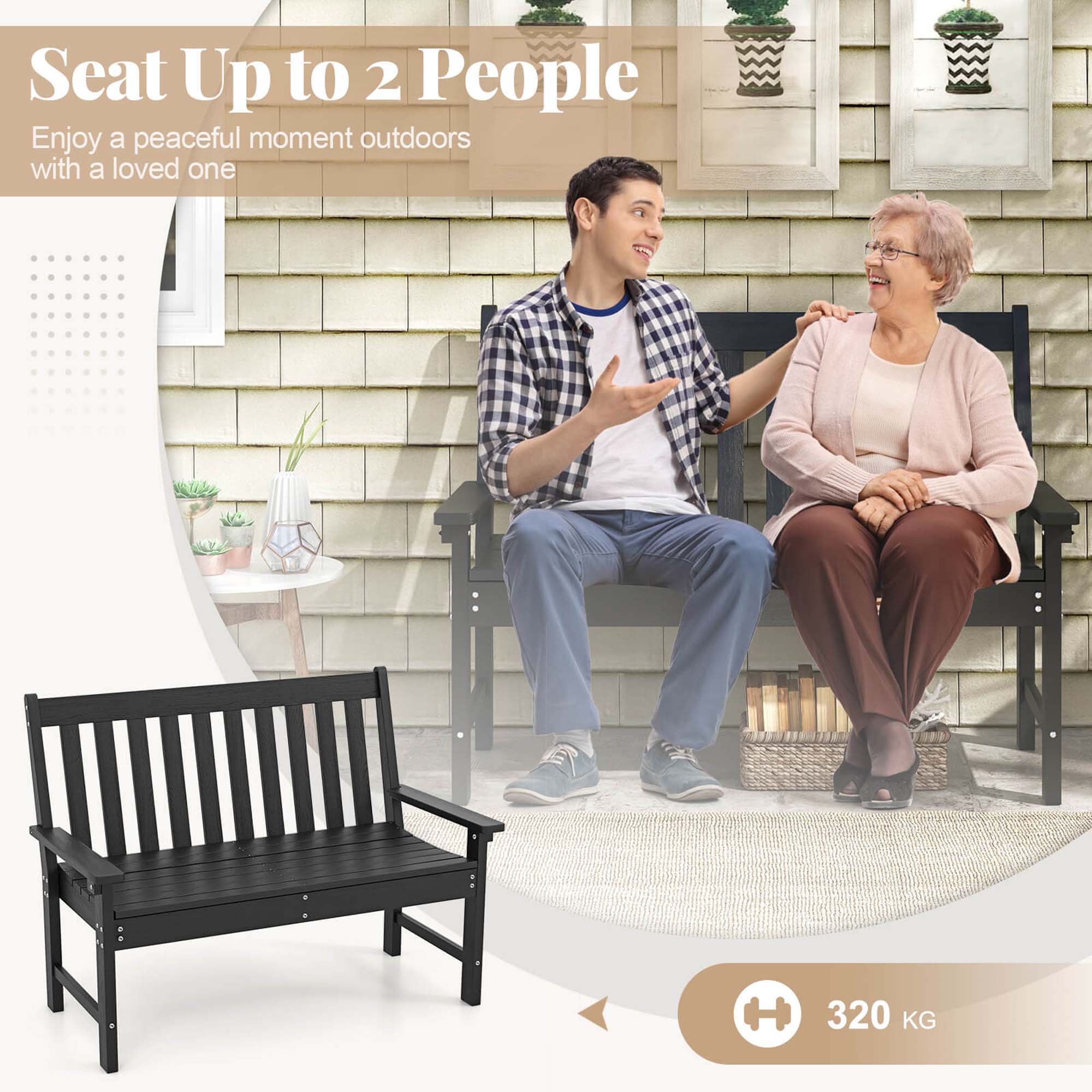 Seat Up to 2 People
Enjoy a peaceful moment outdoors with a loved one
H 320 KG