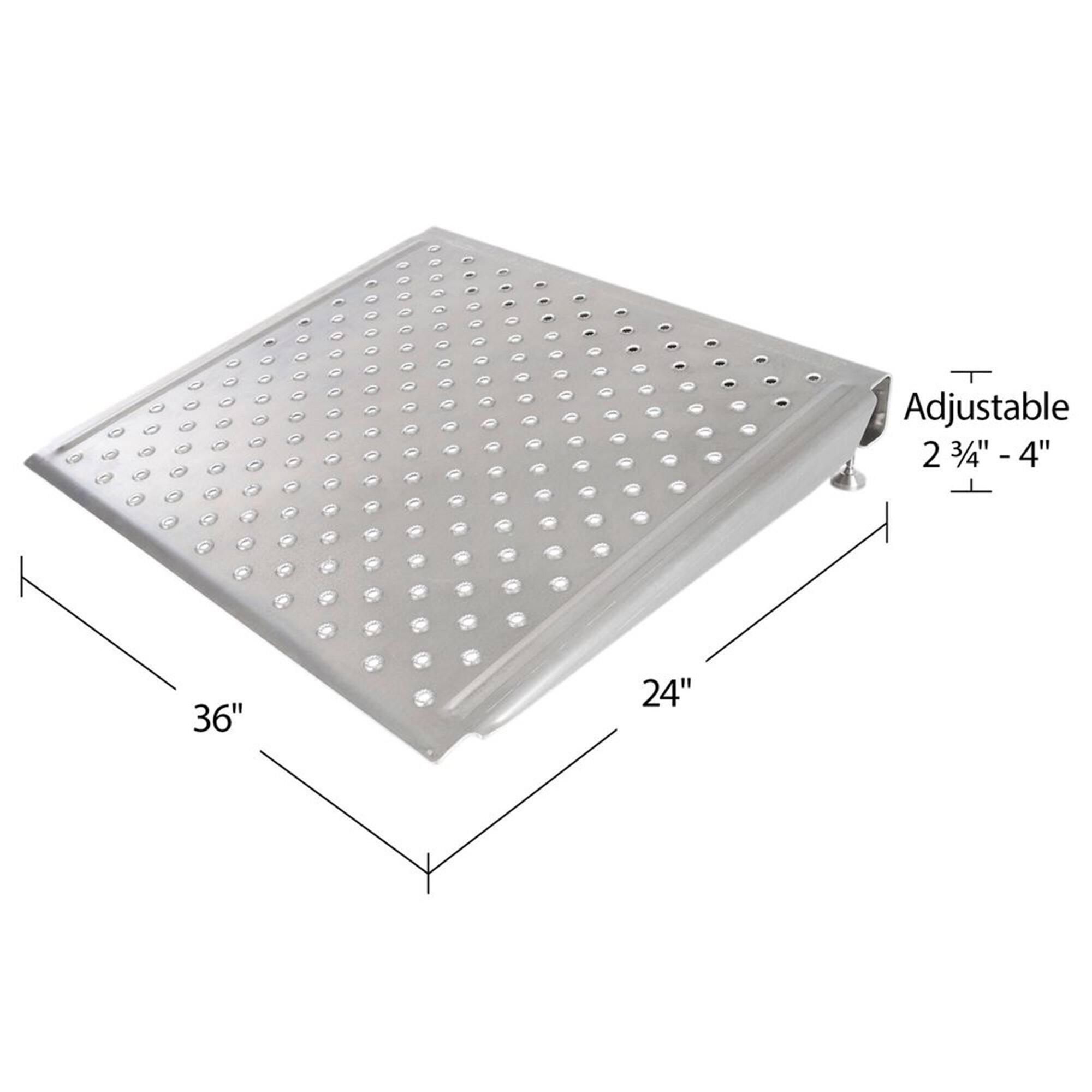 Adjustable 2 3/4" - 4"  
36" x 24"