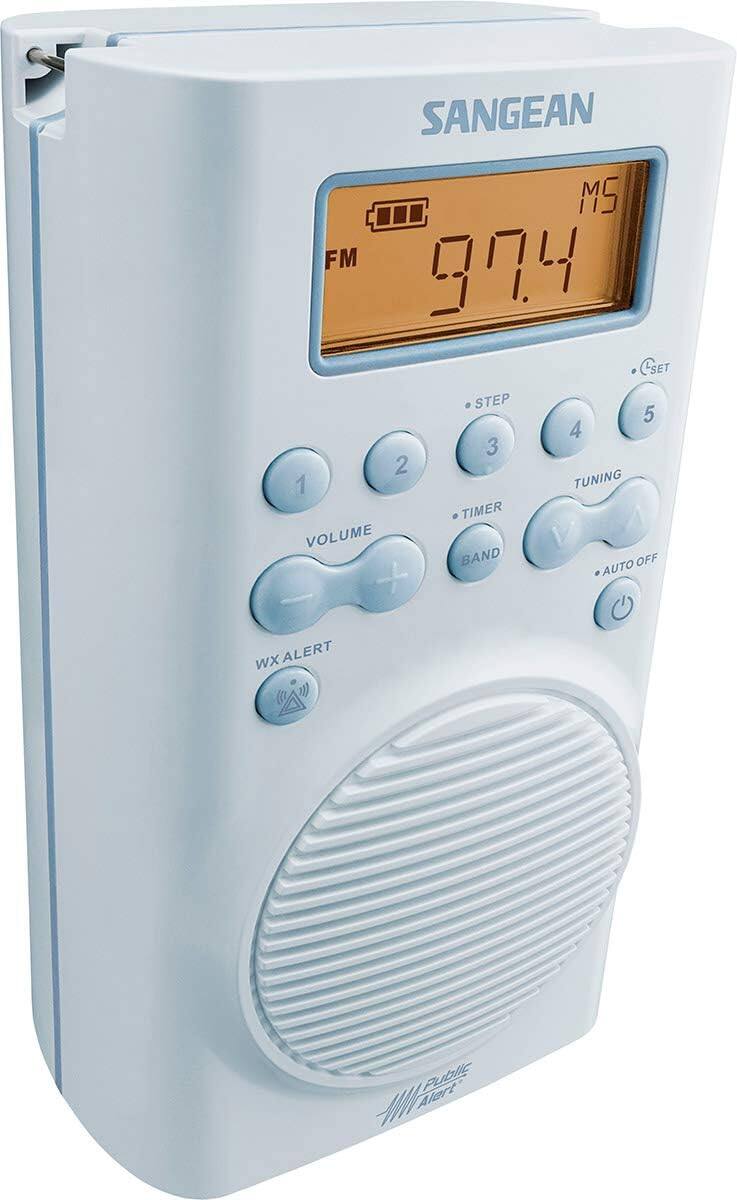 SANGEAN MS FM 97.4 SET 2 1 VOLUME + - STEP 3 TIMER BAND 5 4 TUNING OFF AUTO WX ALERT Public Alert