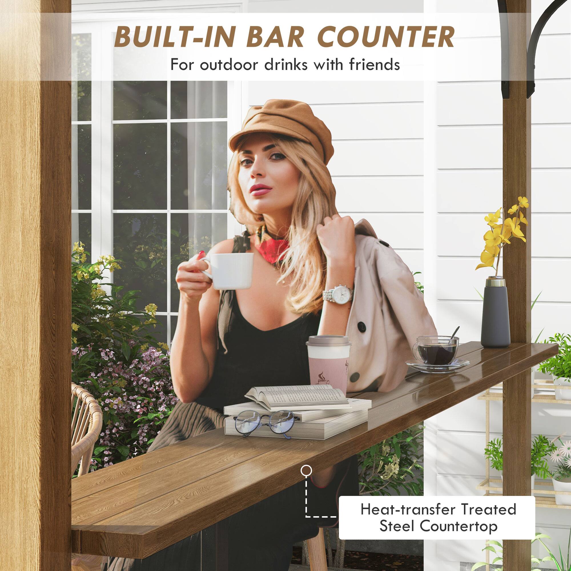 BUILT-IN BAR COUNTER
For outdoor drinks with friends
Heat-transfer Treated Steel Countertop