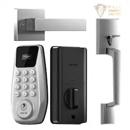 DESLOC - C100 Smart Door Lock with Visible Display, Smart Keypad Deadbolt with Handle for Front Door - Silver
