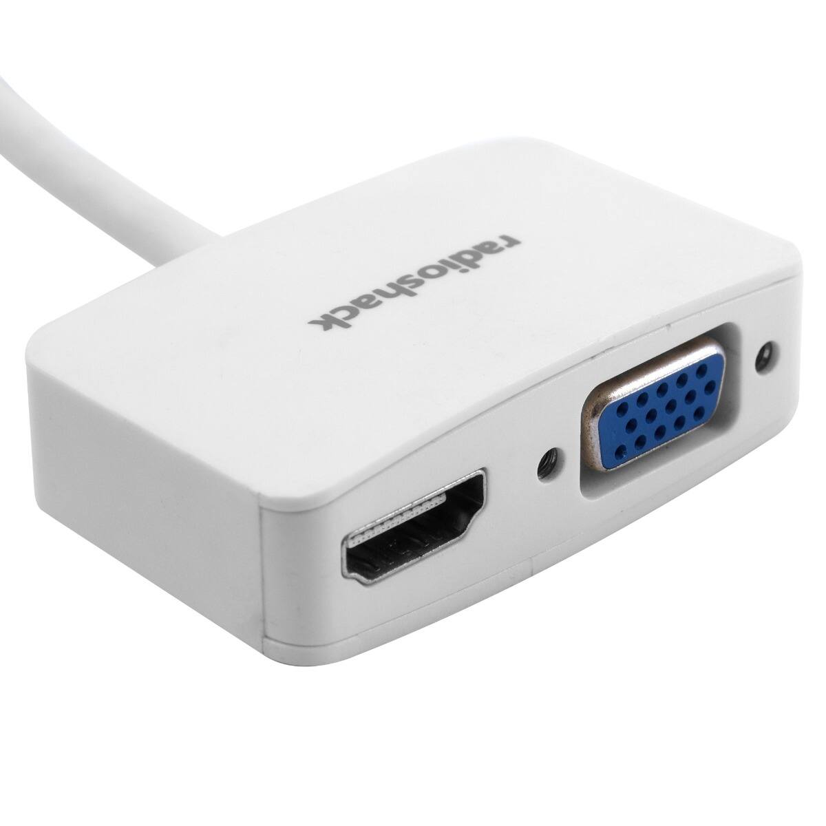 Angle. RadioShack - 2-in-1 Video Adapter - White.