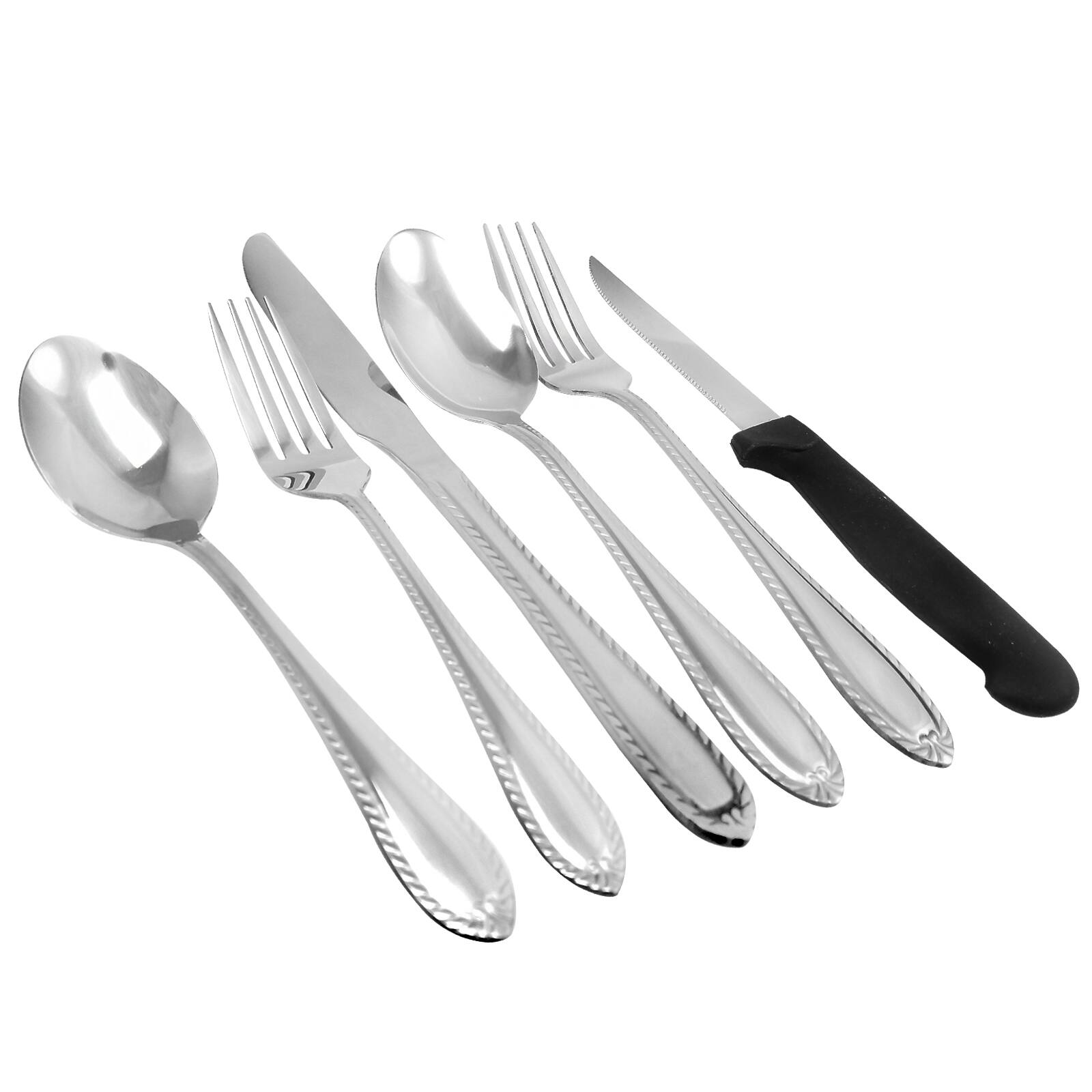 Alt View 5. Gibson - Gibson Home Wilmington Plus 55-Piece Flatware Set - Silver.