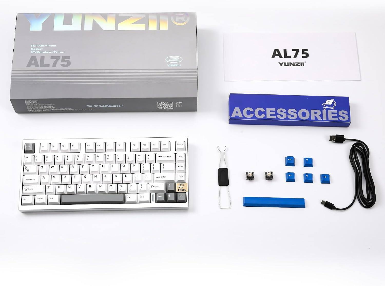 YUNZI Full Aluminum Gasket BT/Wireless/Wired AL75 CTTI VUNZIN AL75 YUNZII TEUNZI ACCESSORIES.