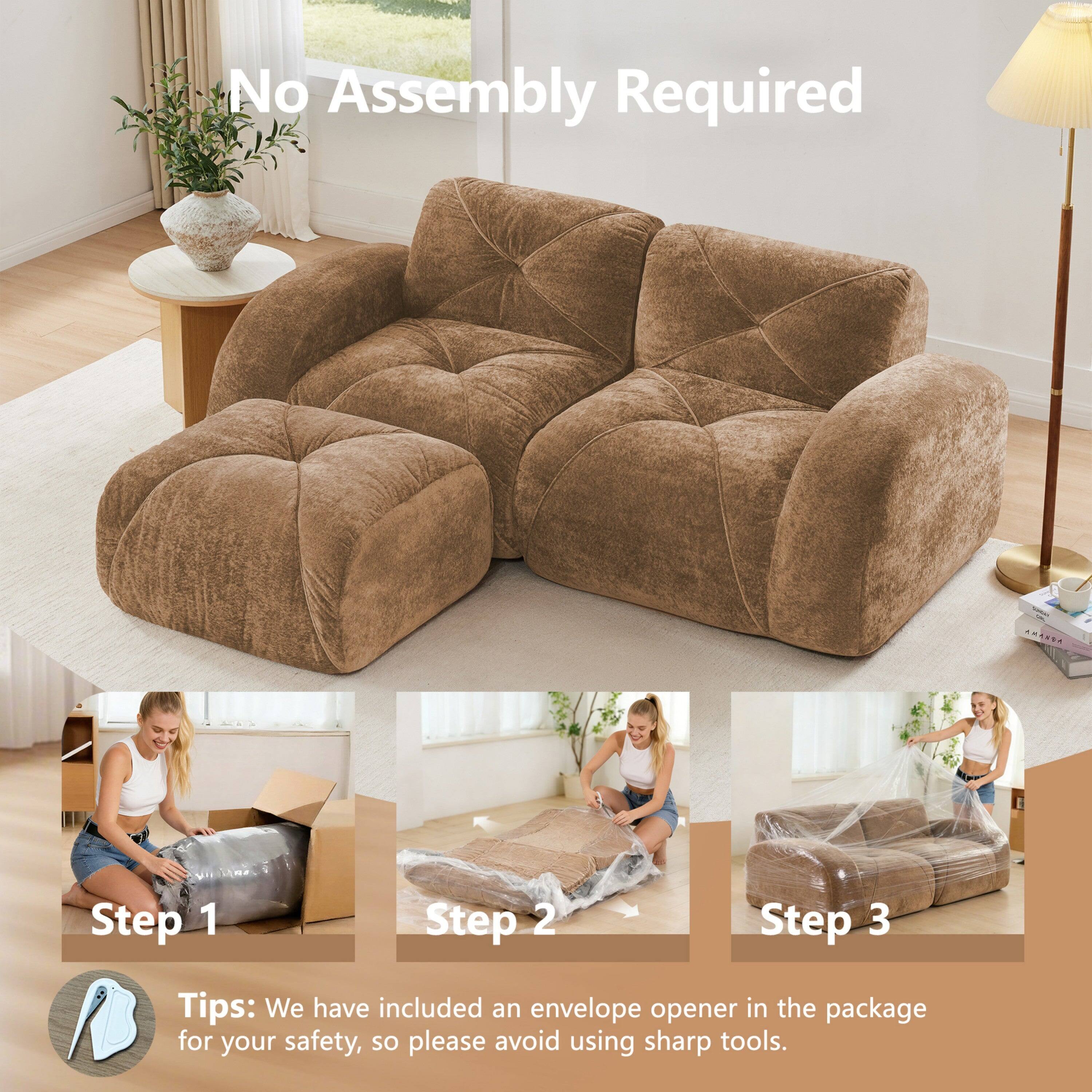 No Assembly Required

Step 1  
Step 2  
Step 3  

Tips: We have included an envelope opener in the package for your safety, so please avoid using sharp tools.