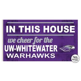 Jardine - Wisconsin-Whitewater Warhawks 11'' x 20'' Indoor/Outdoor In This House Sign - Purple