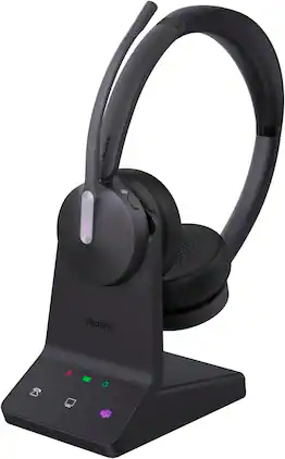 Yealink - 1208674 WH64 Dual Teams Wireless Headset, DECT&Bluetooth - Black