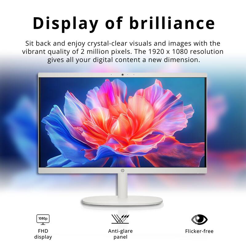 Display of brilliance

Sit back and enjoy crystal-clear visuals and images with the vibrant quality of 2 million pixels. The 1920 x 1080 resolution gives all your digital content a new dimension.

1080p FHD display
Anti-glare panel
Flicker-free