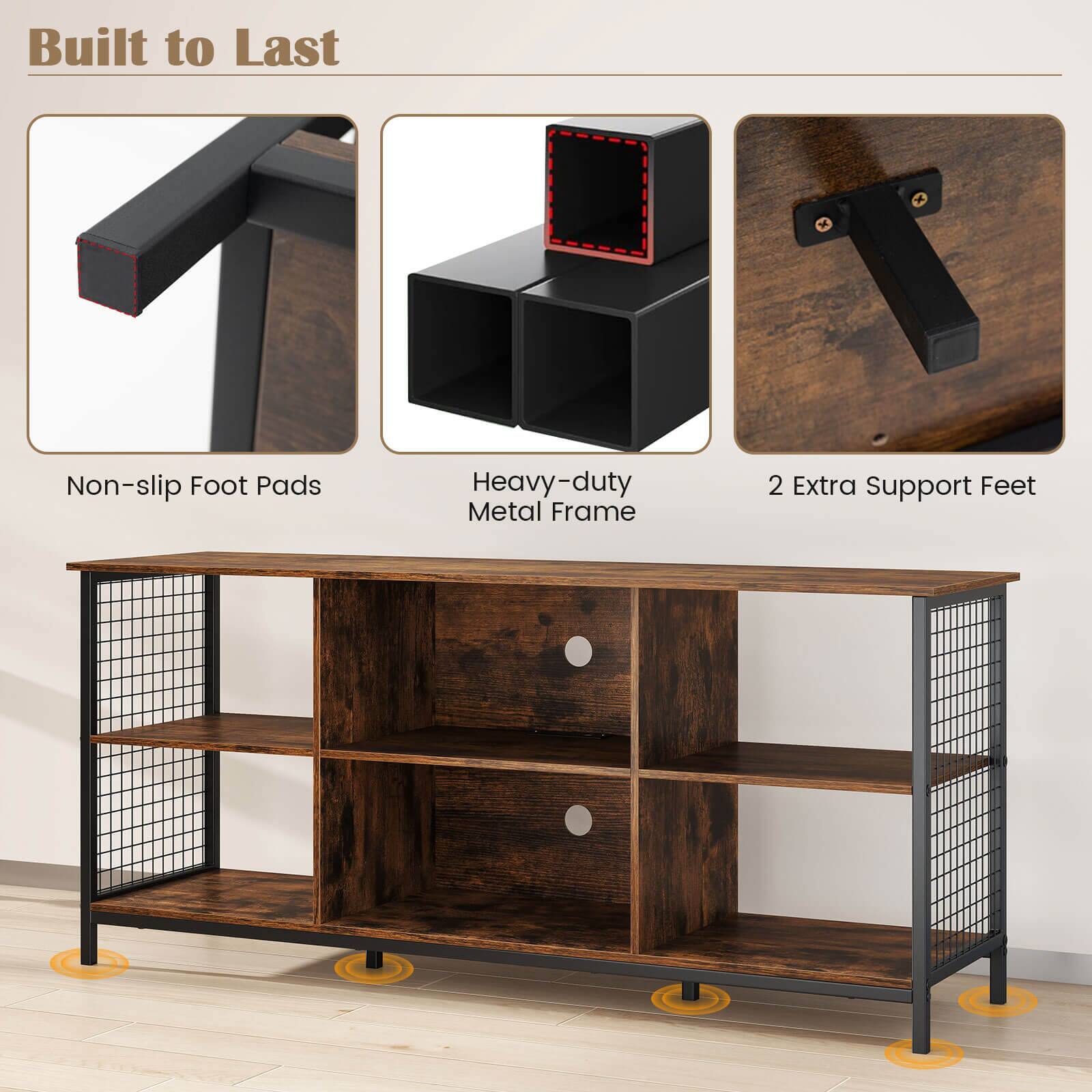 Built to Last: Non-slip Foot Pads, Heavy-duty Metal Frame, 2 Extra Support Feet.