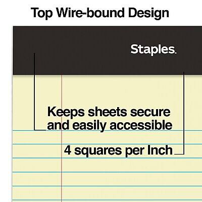 Top Wire-bound Design  
Staples.  
Keeps sheets secure and easily accessible  
4 squares per Inch