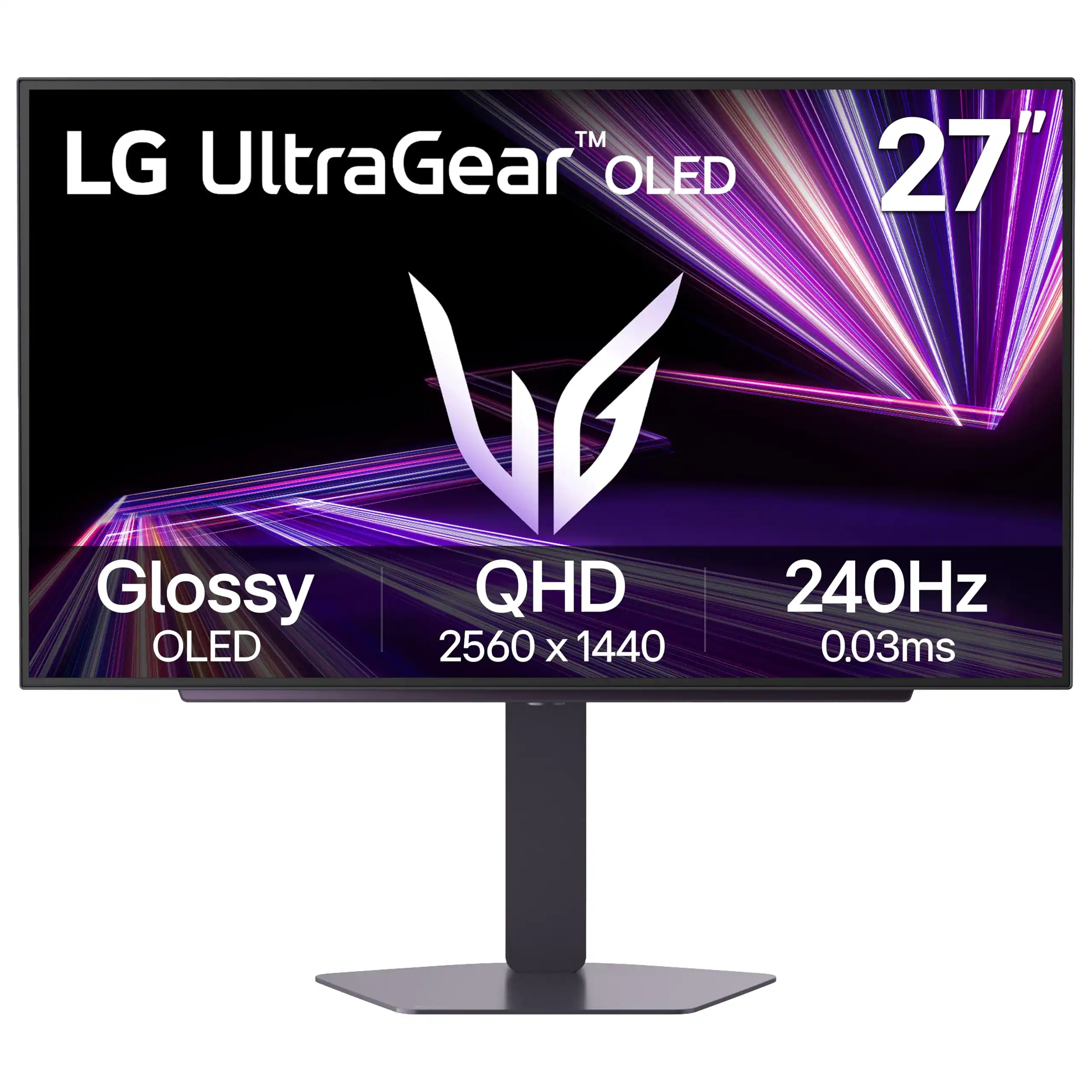 LG - 27GX704A-B 27-inch Ultragear QHD (2650x1440) OLED Gaming Monitor 240Hz, 0.03ms, NVIDIA G-Sync Compatible, AMD FreeSyn - Black