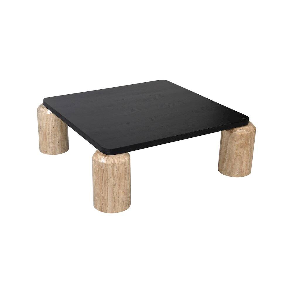 Alt View 1. Meridian Furniture - Ferrara Natural / Black Coffee Table - Brown.