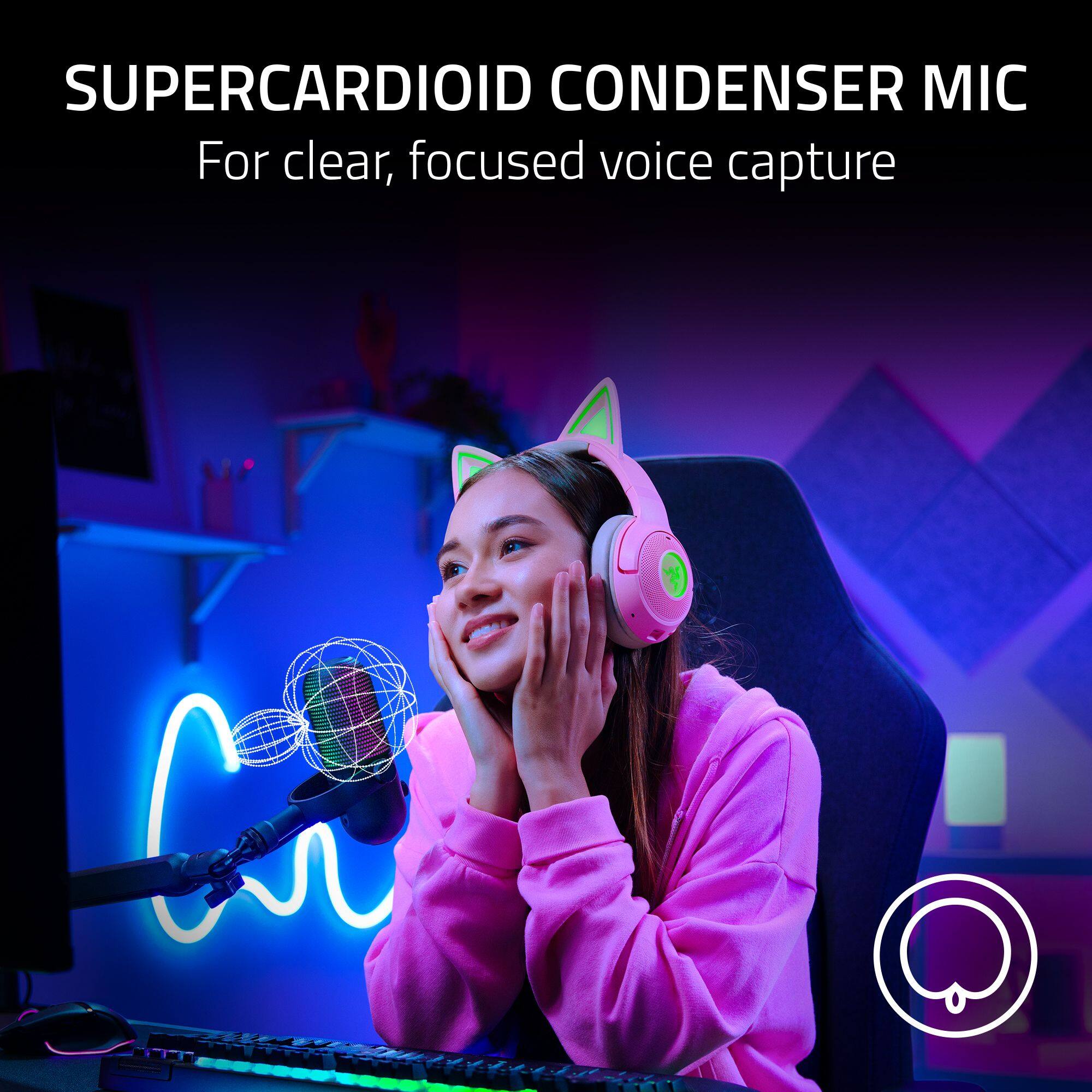SUPERCARDIOID CONDENSER MIC  
For clear, focused voice capture
