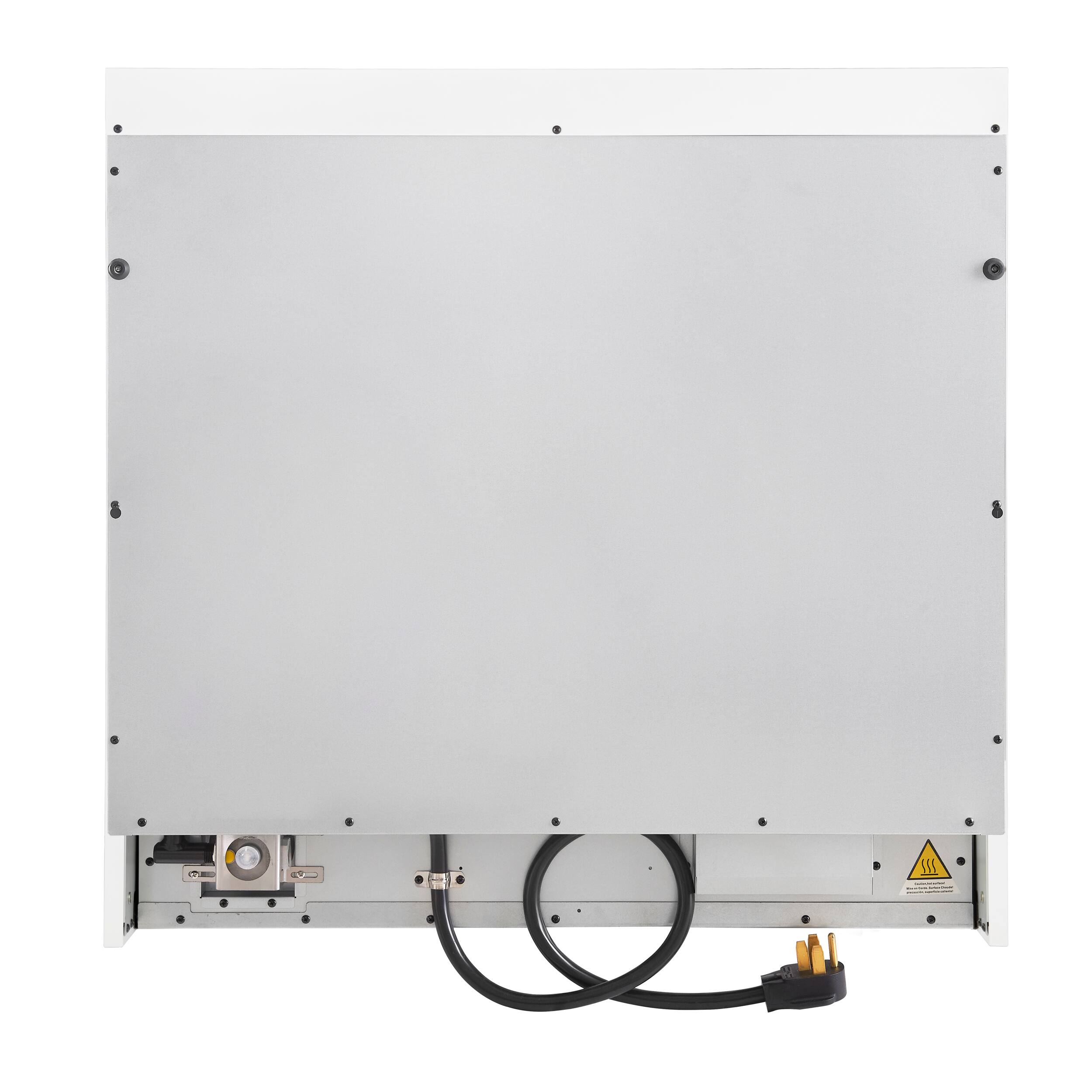 Back. Forno Appliances - Antico 4.5 Cu. Ft. Freestanding Dual Fuel Convection Range with Antique Brass Accents - White.