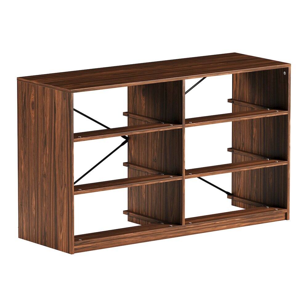 Alt View 7. Techni Home - 6-Drawer Dresser with Large Fabric Drawers, Walnut - Brown.
