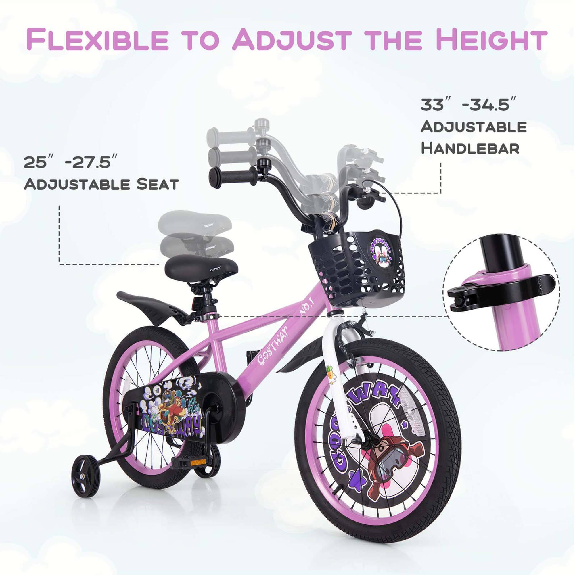FLEXIBLE TO ADJUST THE HEIGHT

25" - 27.5"  
ADJUSTABLE SEAT

33" - 34.5"  
ADJUSTABLE HANDLEBAR