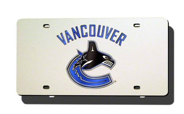 Alt View 2. Rico Industries - Vancouver Canucks Acrylic License Plate Laser Tag - Multi.