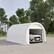 Alt View 1. Outsunny - 10' x 16' Carport, Heavy Duty Portable Garage Storage Tent with Large Zippered Door, Anti-UV PE Canopy Cover - White.