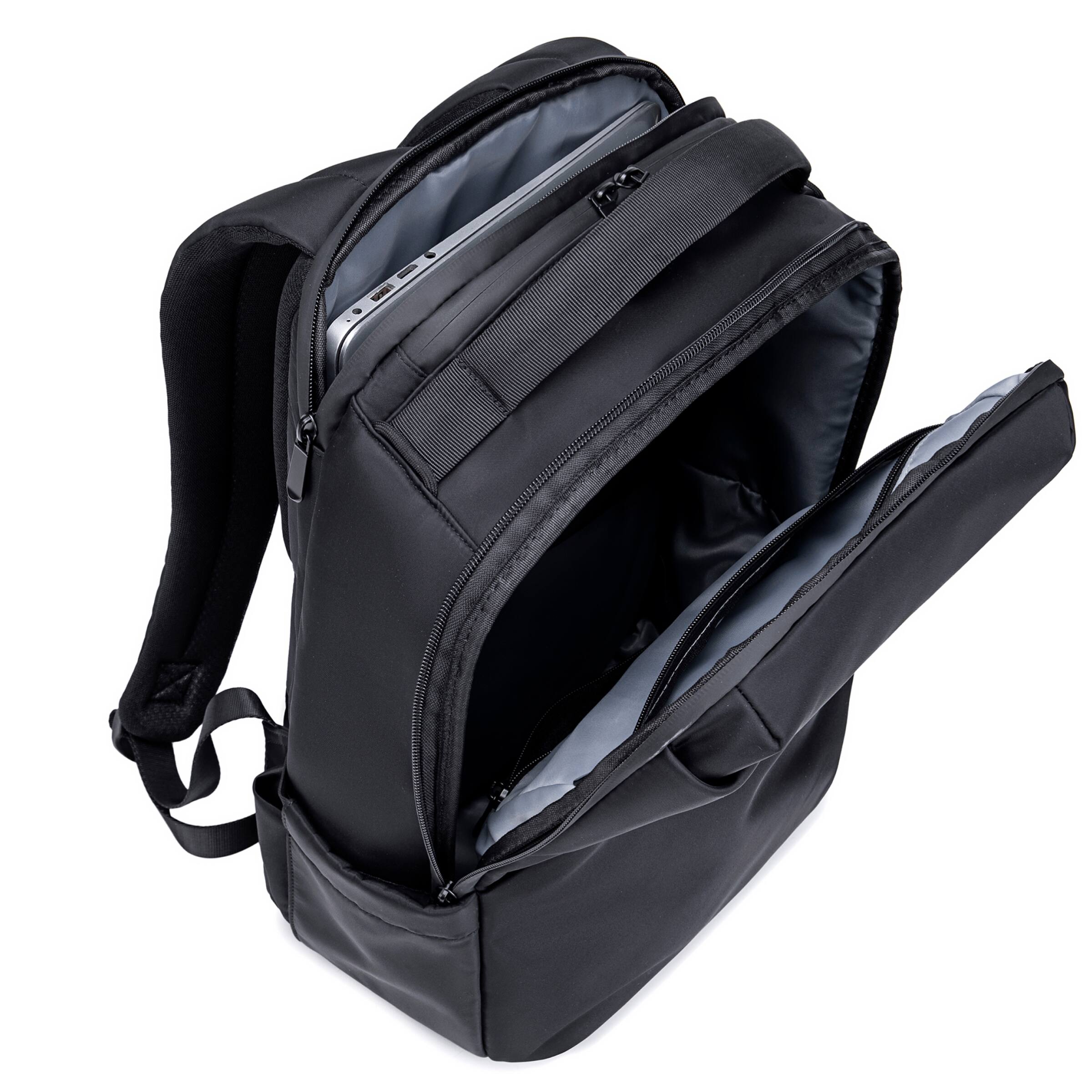 Alt View 6. Lux & Nyx - Lux & Nyx - Origami 16" Laptop Backpack - Black - Black.