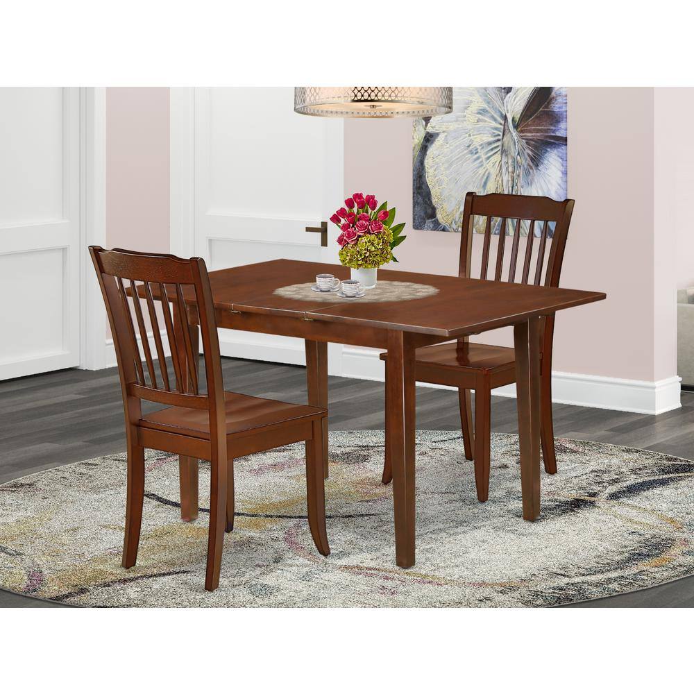 Left. East West Furniture - Dining Room Set Mahogany - Brown.