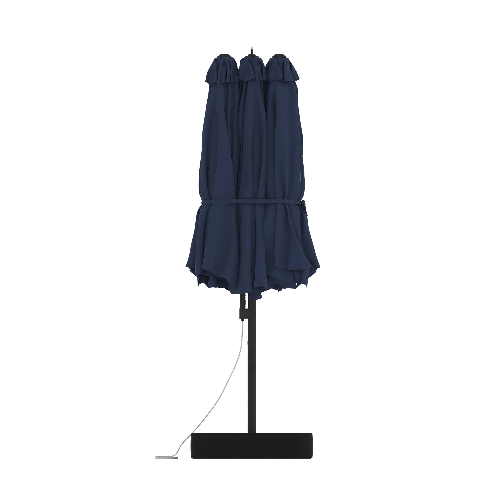 Alt View 10. Famapy - 11ft Double-Top Patio Misting Umbrella - Spray Cooling System & Reinforced Frame for Pool, Garden - Navy blue.