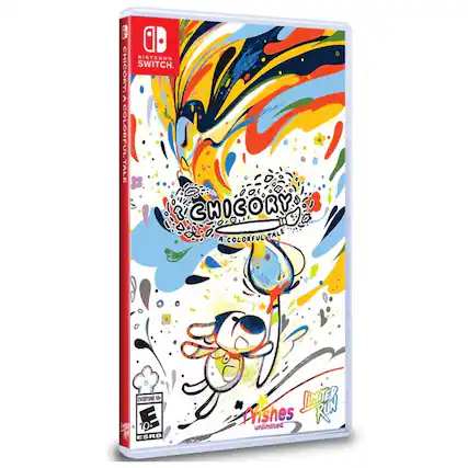 1 OD 1 NINTENDO SWITCH. CHICOBA A COLORFUL TALE CHICORY A COLORFUL TALE EVERYONE 10+ ESRB LIMTER RUN Wishes unlimited - E10+ (Everyone 10+)