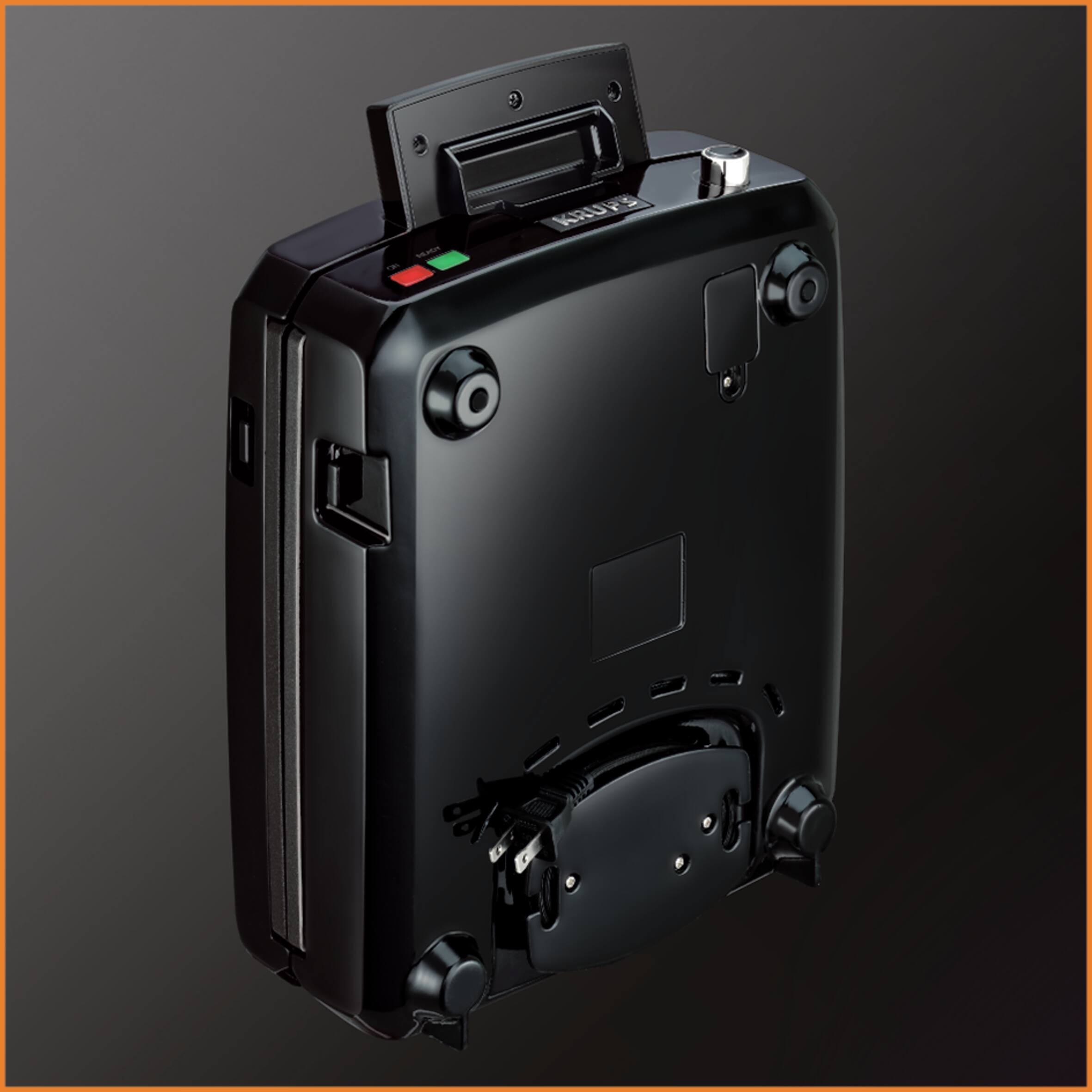 Alt View 3. Krups - Krups 4 Slice Belgian Waffle Maker with Removable Plates, Stainless Steel - Black.