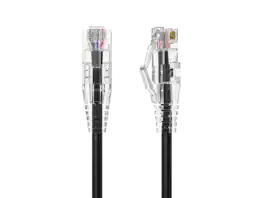 Cable Leader - Cat 6a Ethernet Cable, Slim 28 AWG Snagless RJ45 Patch, 10 Gbps for Router, Gaming Console, PC, Server Rack - Black