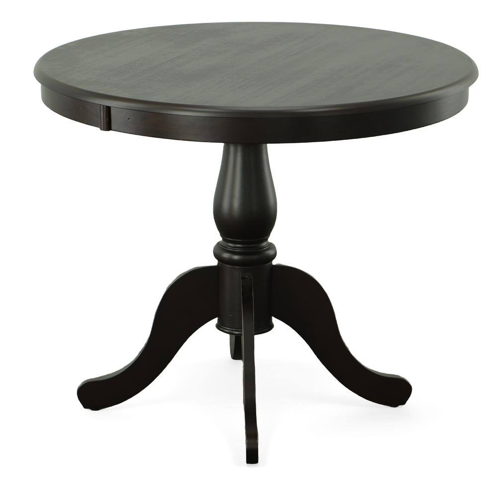Front. Carolina Chair & Table - Fairview 36" Round Pedestal Dining Table - Espresso - Brown.