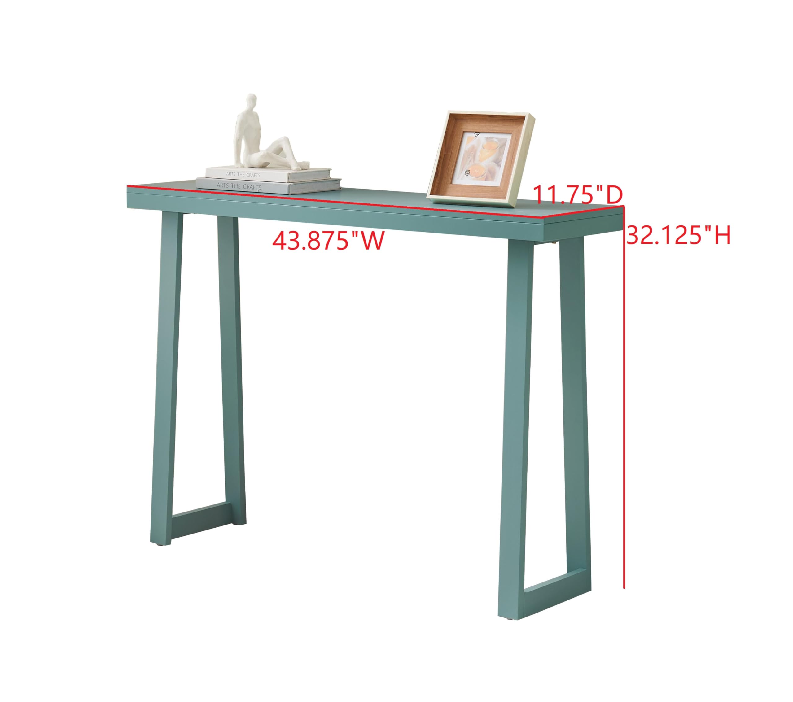 - Width: 43.875"W
- Depth: 11.75"D
- Height: 32.125"H