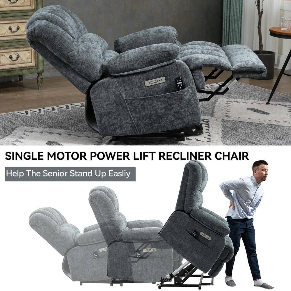 SINGLE MOTOR POWER LIFT RECLINER CHAIR  
Help The Senior Stand Up Easily