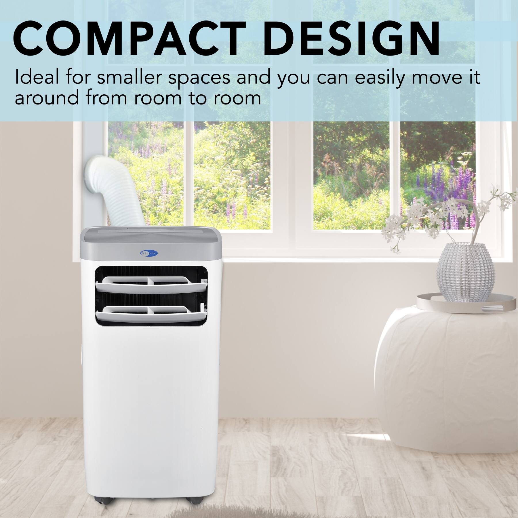 Alt View 16. Whynter - ARC-115WG 11,000 BTU (6,800 BTU SACC) Compact Portable Air Conditioner, Dehumidifier, and Fan, up to 400 sq ft - White.