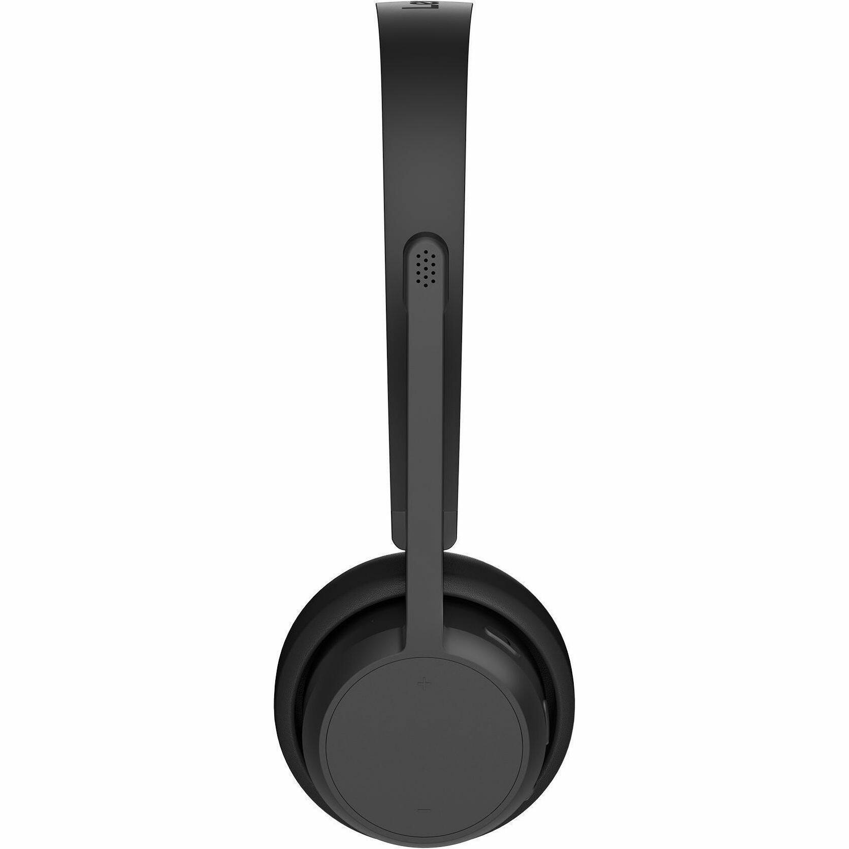 Alt View 4. Lenovo - Lenovo Wireless Closed-Back On-Ear Stereo Headset - Black.