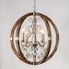 Front. Parrot Uncle - Brown 4-Light Caged Pendant Lights - Bronze.