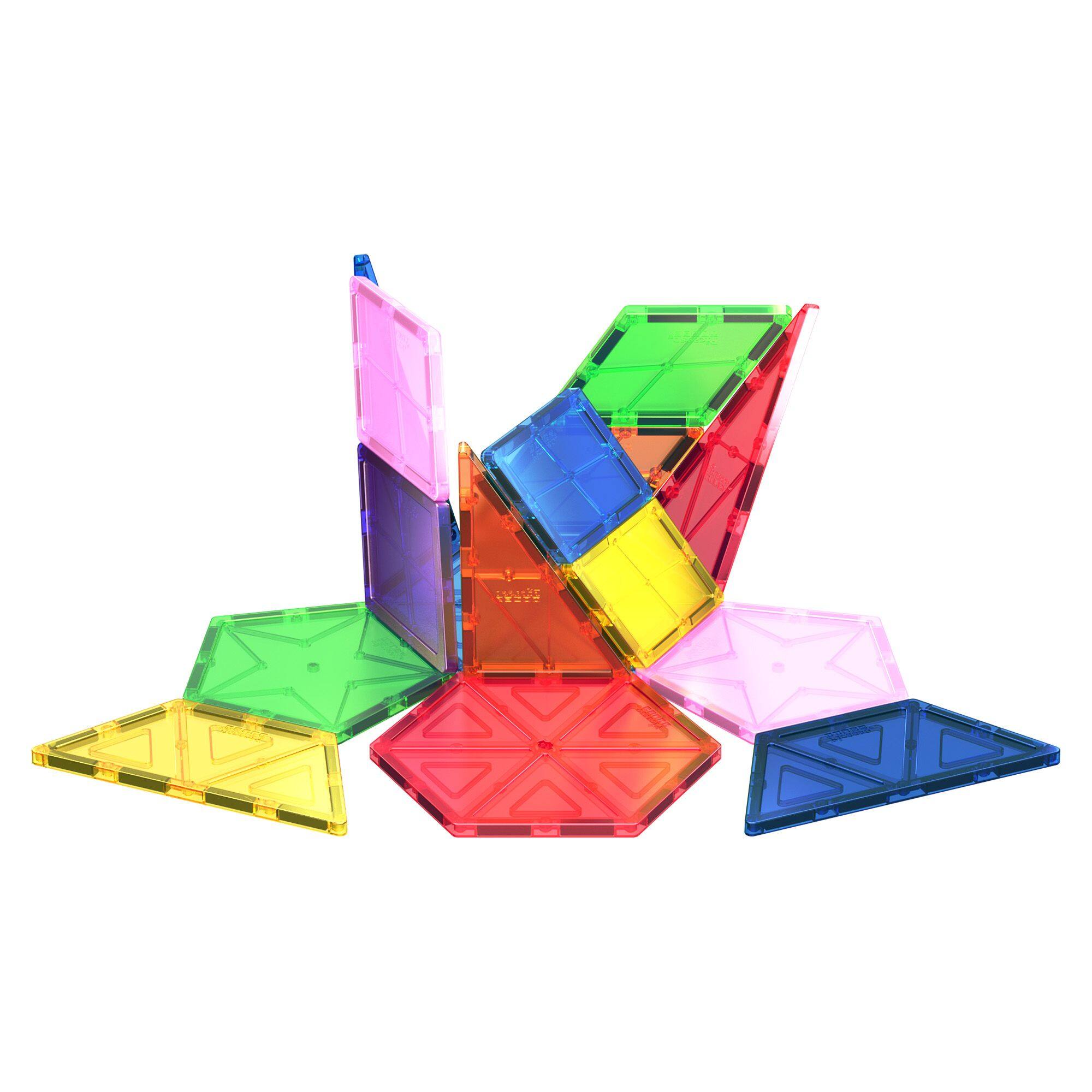 Alt View 5. PicassoTiles - PICASSO-TILES 16 PC  Magnetic Tiles, Magnetic Building Blocks for Kids, Magnet for Kids 3+.