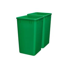 Rev-A-Shelf - Polymer Replacement 27 qt. Trash Bin, 2 Pack, RV-1024-19-2 - Green