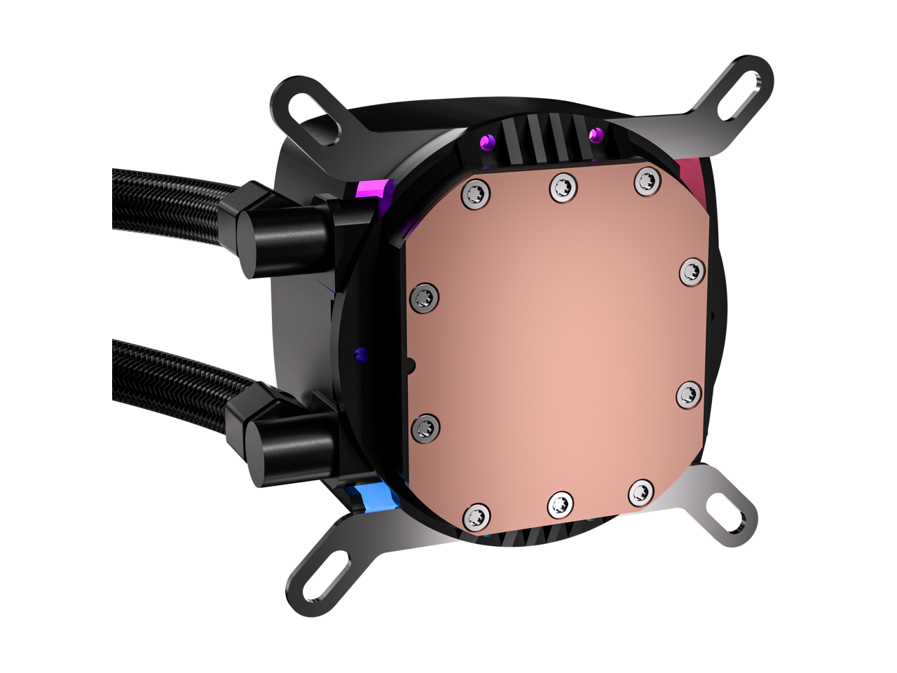 Alt View 3. Antec - Antec Ultra 360 ARGB Liquid CPU Cooler, 3x120mm PWM Fans, Intel LGA 1200/1851/20XX & AMD AM4/AM5 - Black.