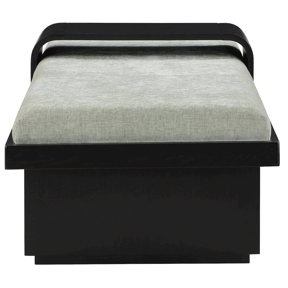 Alt View 4. Meridian Furniture - Arlington Mint Green Chenille Fabric Bench - Blue.