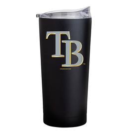 Logo Brands - Tampa Bay Rays Black Foil 20oz. Powder Coat Tumbler - Multicolor