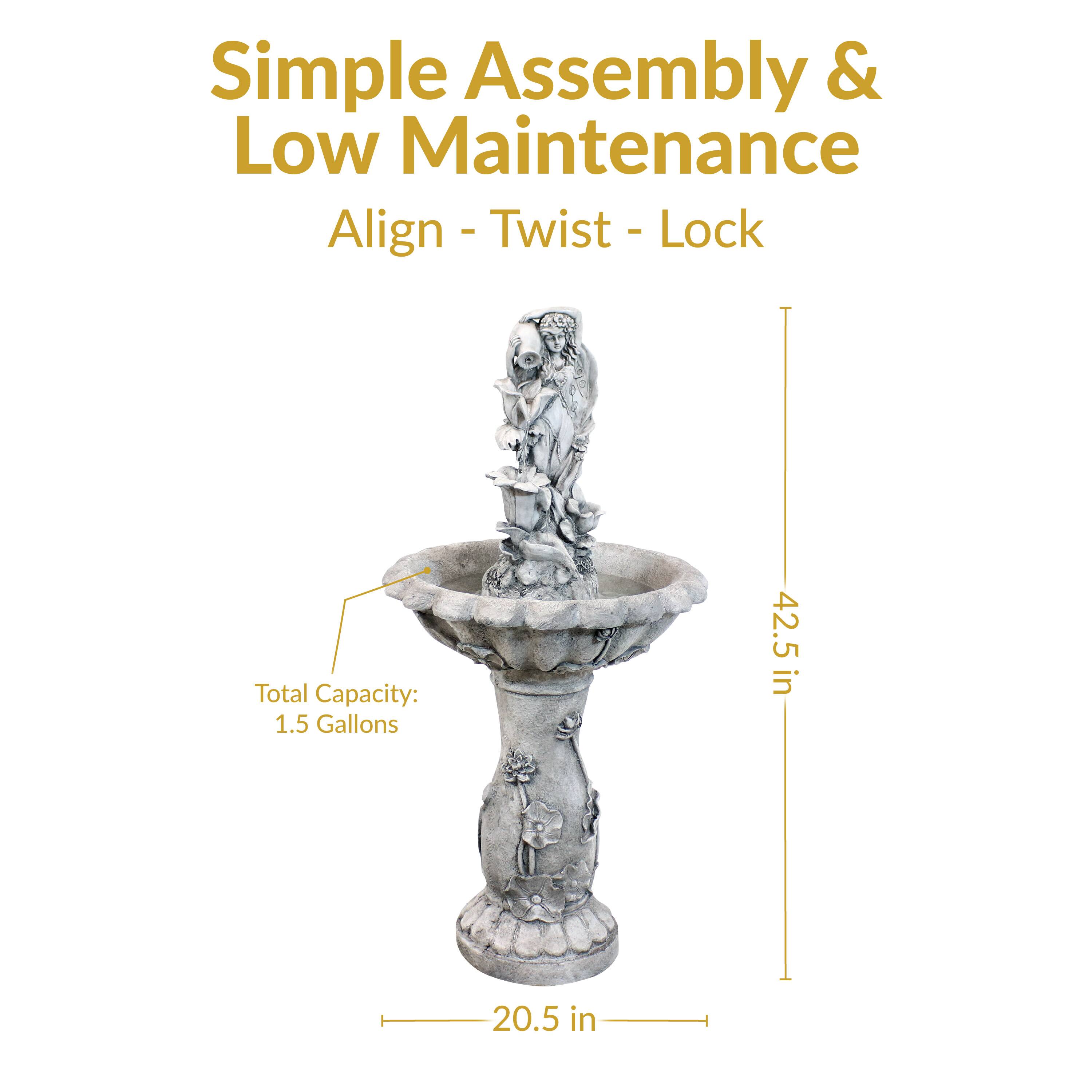 Simple Assembly & Low Maintenance  
Align - Twist - Lock  

Total Capacity: 1.5 Gallons  

42.5 in  
20.5 in