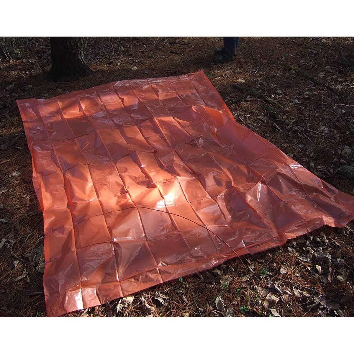 Alt View 2. Coghlan’s - Coghlan's Lightweight Emergency Shelter Tube Tent, 2 Person, Ground Sheet/Tarp - Orange.