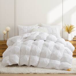 Puredown - Heavyweight 800 Fill Power Puff 90% Down Comforter Made in Germany, Twin - White
