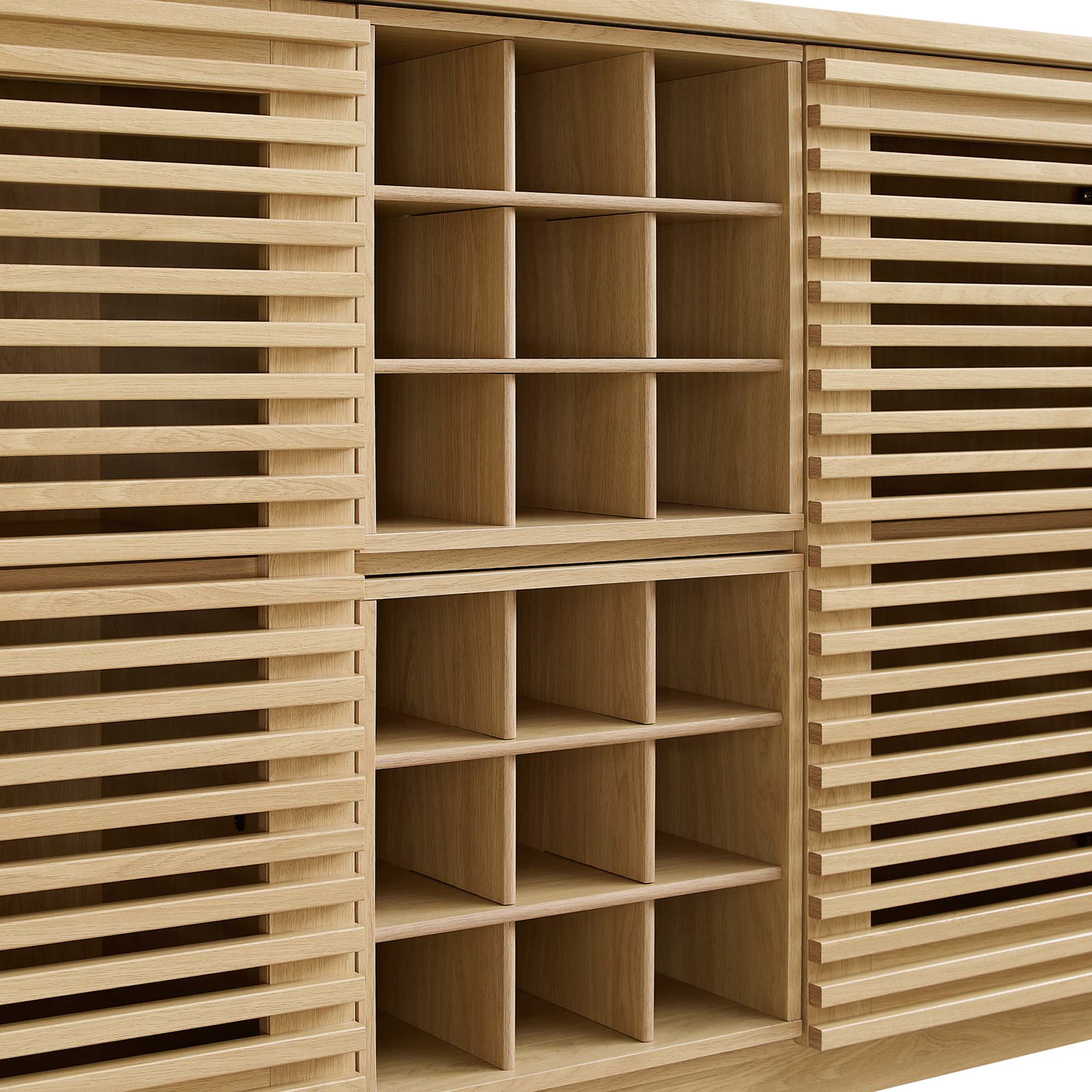 Alt View 4. Modway - Render Bar Cabinet by Modway - Oak.