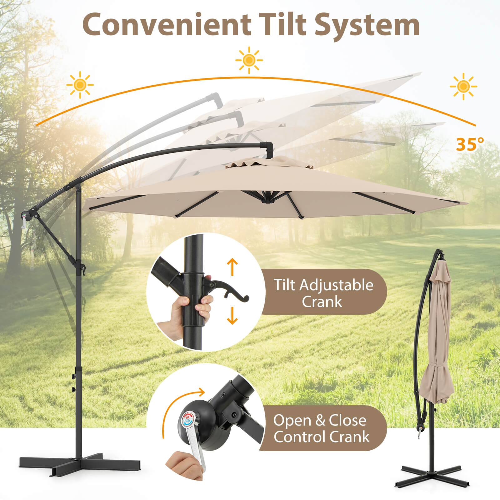Convenient Tilt System  
35° Tilt Adjustable Crank  
Open & Close Control Crank