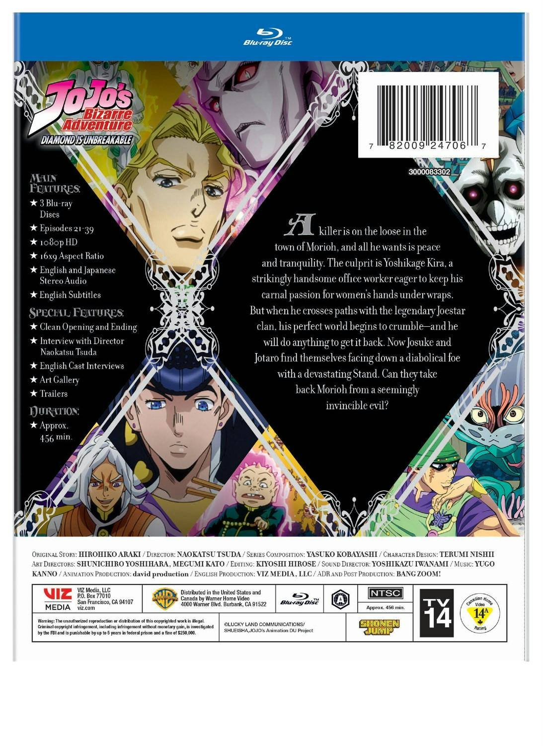 Back. JoJo’s Bizarre Adventure Set 5: Diamond Is Unbreakable Part 2 [Blu-ray].
